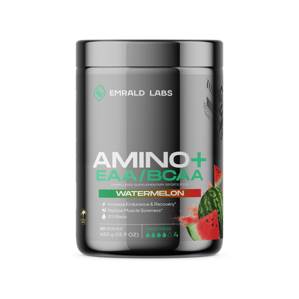 A sports enthusiast enjoying a post-workout shake with Amino Boost EAA & BCAA Performance Blend for muscle recovery.