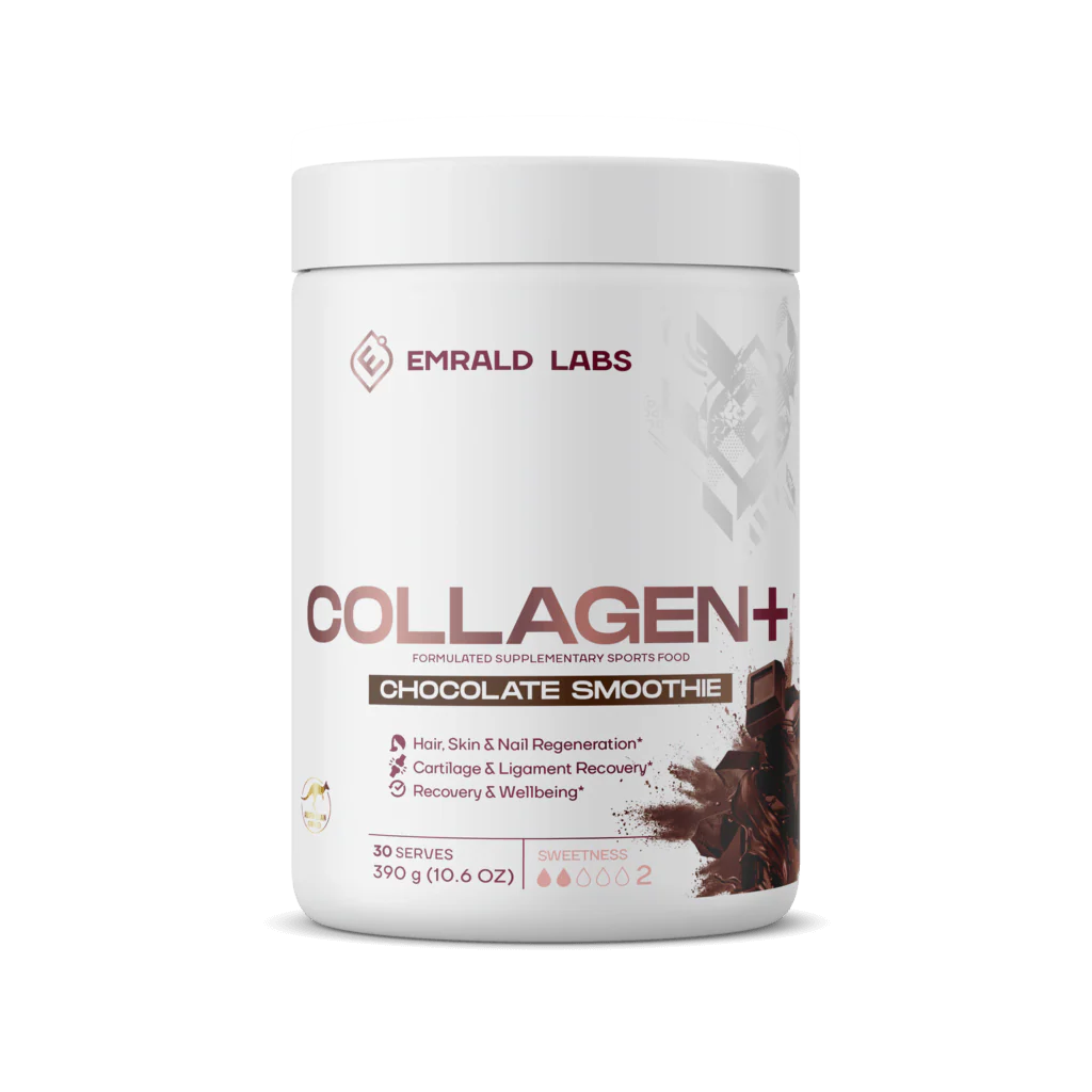 Emrald Labs Beauty Collagen Powder in a stylish container, ideal for skin rejuvenation.