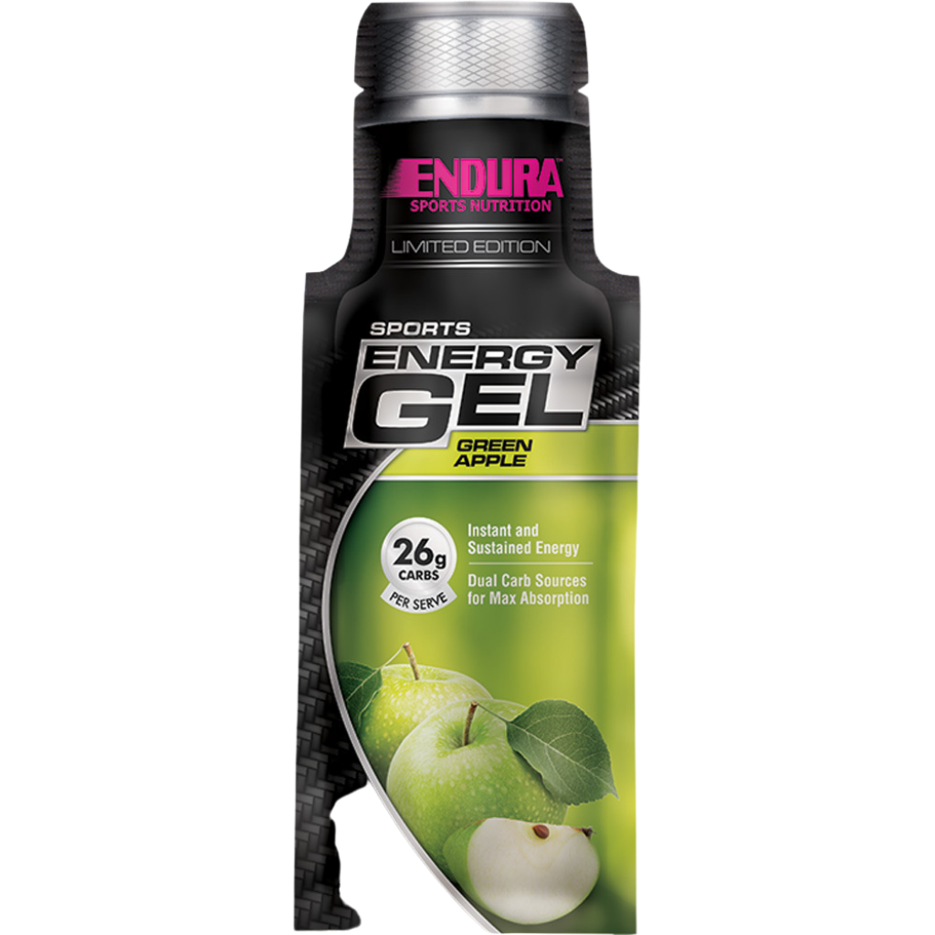 A close-up of Endura Energy Gel packets, showcasing the vibrant flavors and energy-boosting ingredients.
