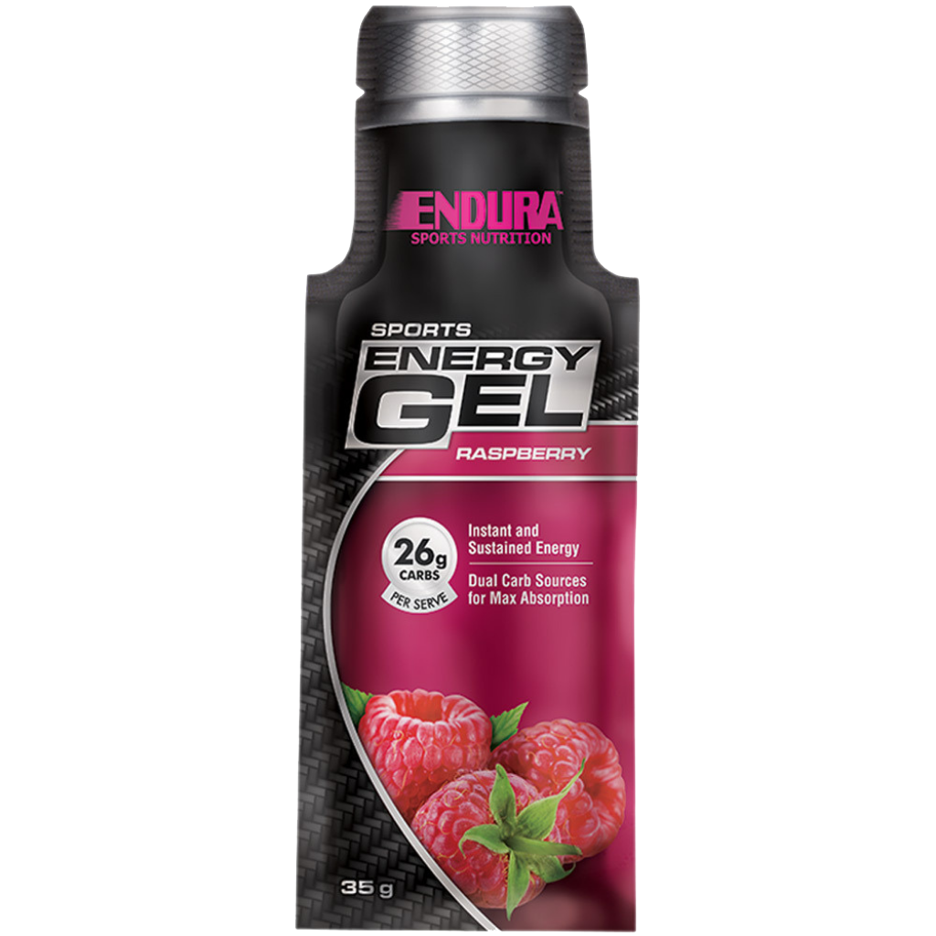 An athlete consuming Endura Energy Gel during a race, demonstrating its effectiveness in maintaining energy levels.