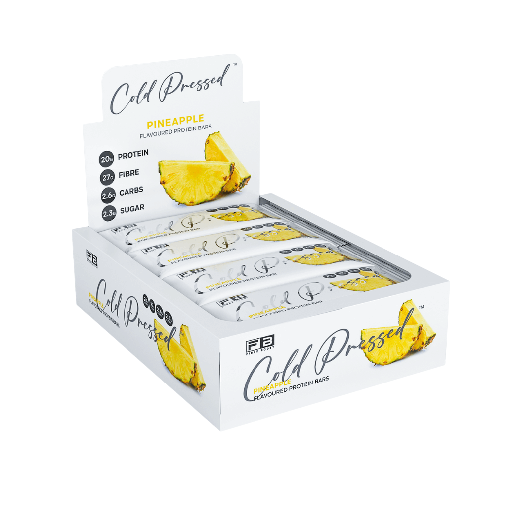 Nutrient-rich cold pressed protein bar on a wooden table, perfect for muscle gain.