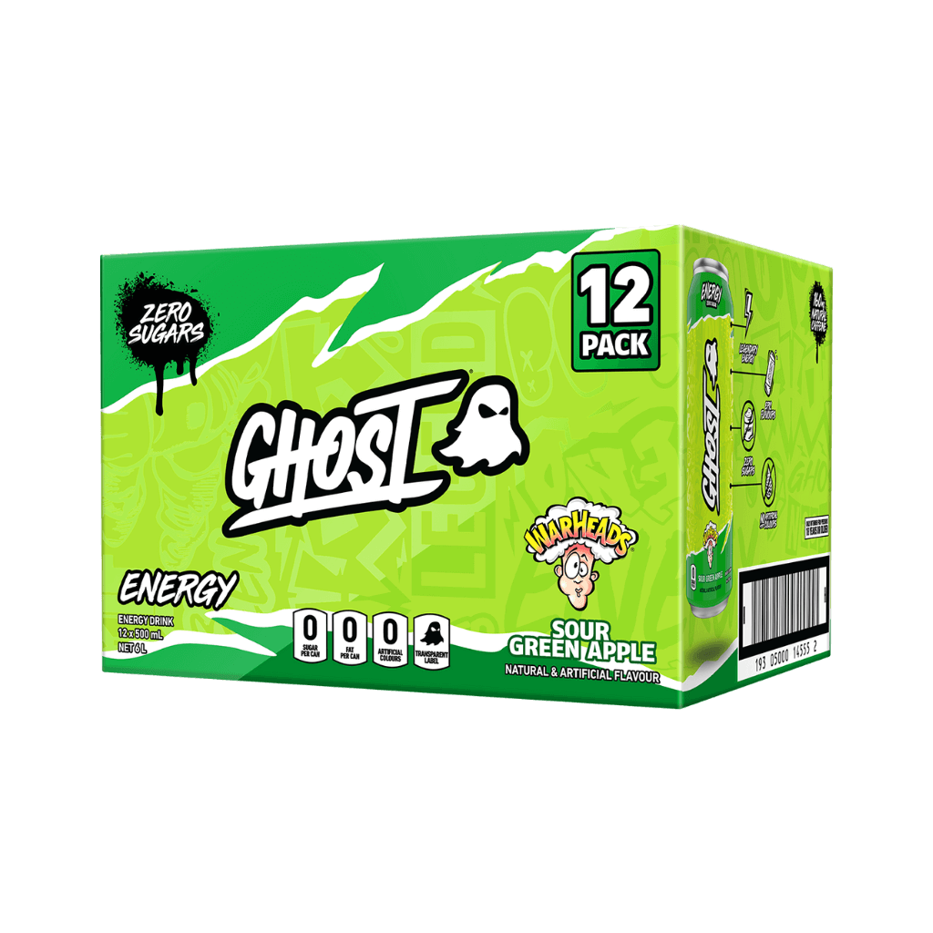 Ghost RTD Energy Drink in gym setting, ideal for pre-workout energy boost
