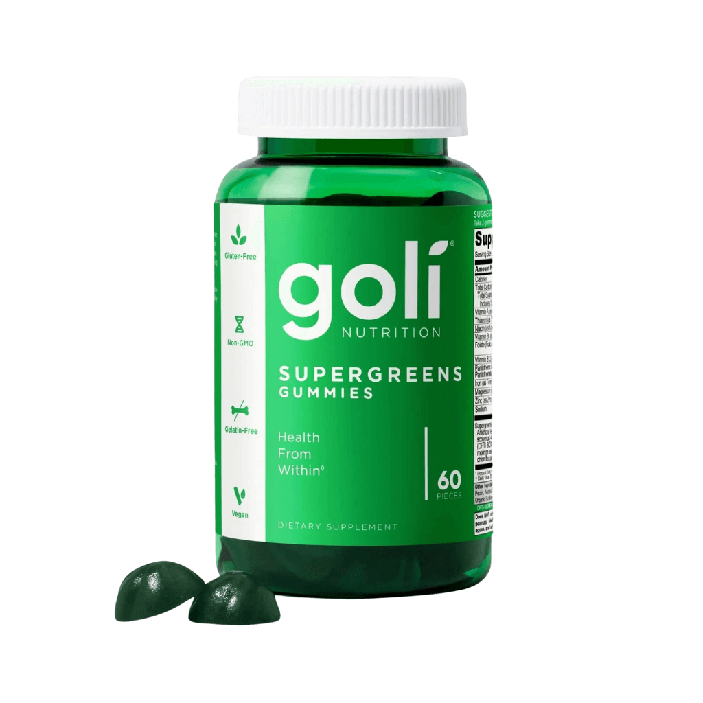 Close-up of Vitality Greens Probiotic Gummies showcasing their vibrant color and texture.