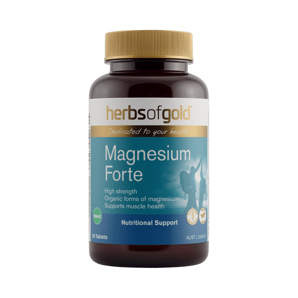 VitalMag High Strength Magnesium Tablets displayed on a wooden table, highlighting its role in muscle cramps relief.