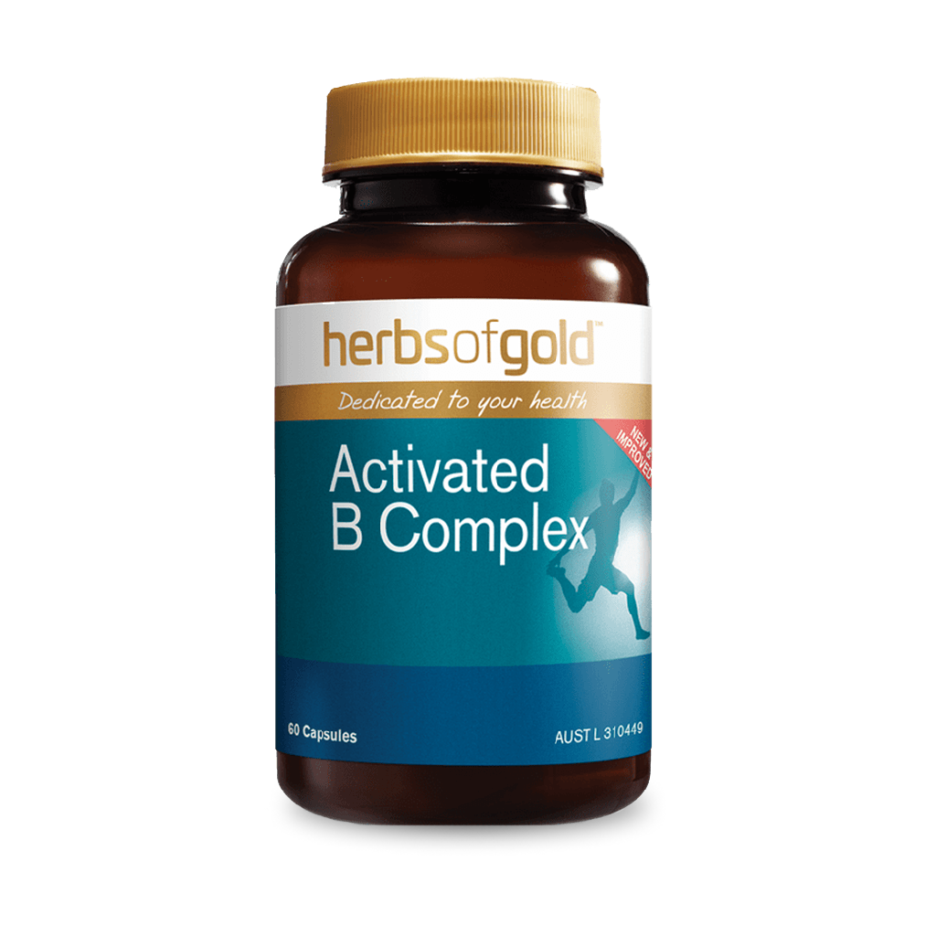 Energize B Complex capsules showing the vibrant packaging for energy support.
