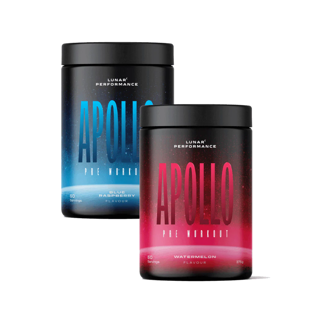 Apollo Performance Twin Pack showcasing energy and strength benefits for athletes.