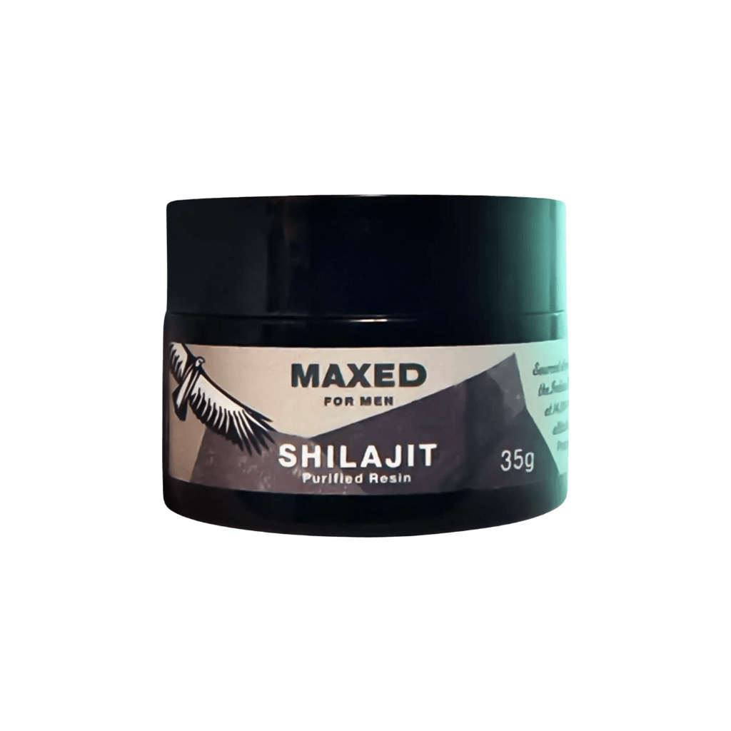 Close-up of pure Shilajit resin showing its dark, sticky texture, perfect for natural energy