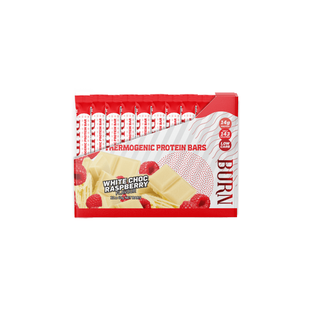 Maxines Burn Bars packaging showcasing thermogenic snacks for metabolism