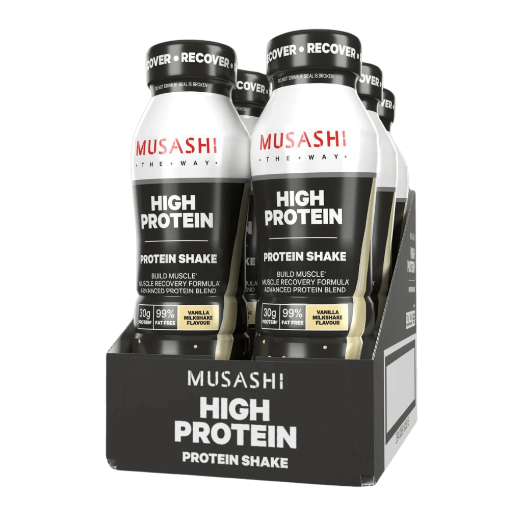 Ultimate Protein Power RTD in a gym setting, showcasing its convenience for athletes.