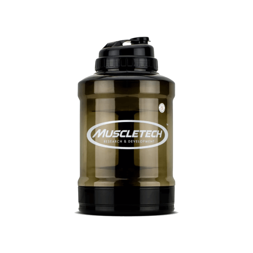 Front view of HydraPro hydration flask with compartment for supplements