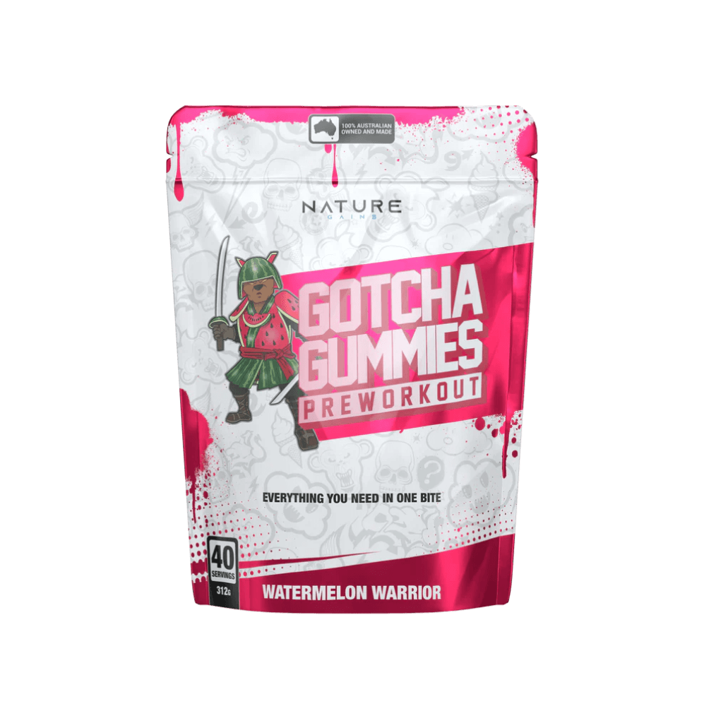 Gotcha Boost Pre-Workout Gummies in a fitness setting, highlighting energy-boosting benefits