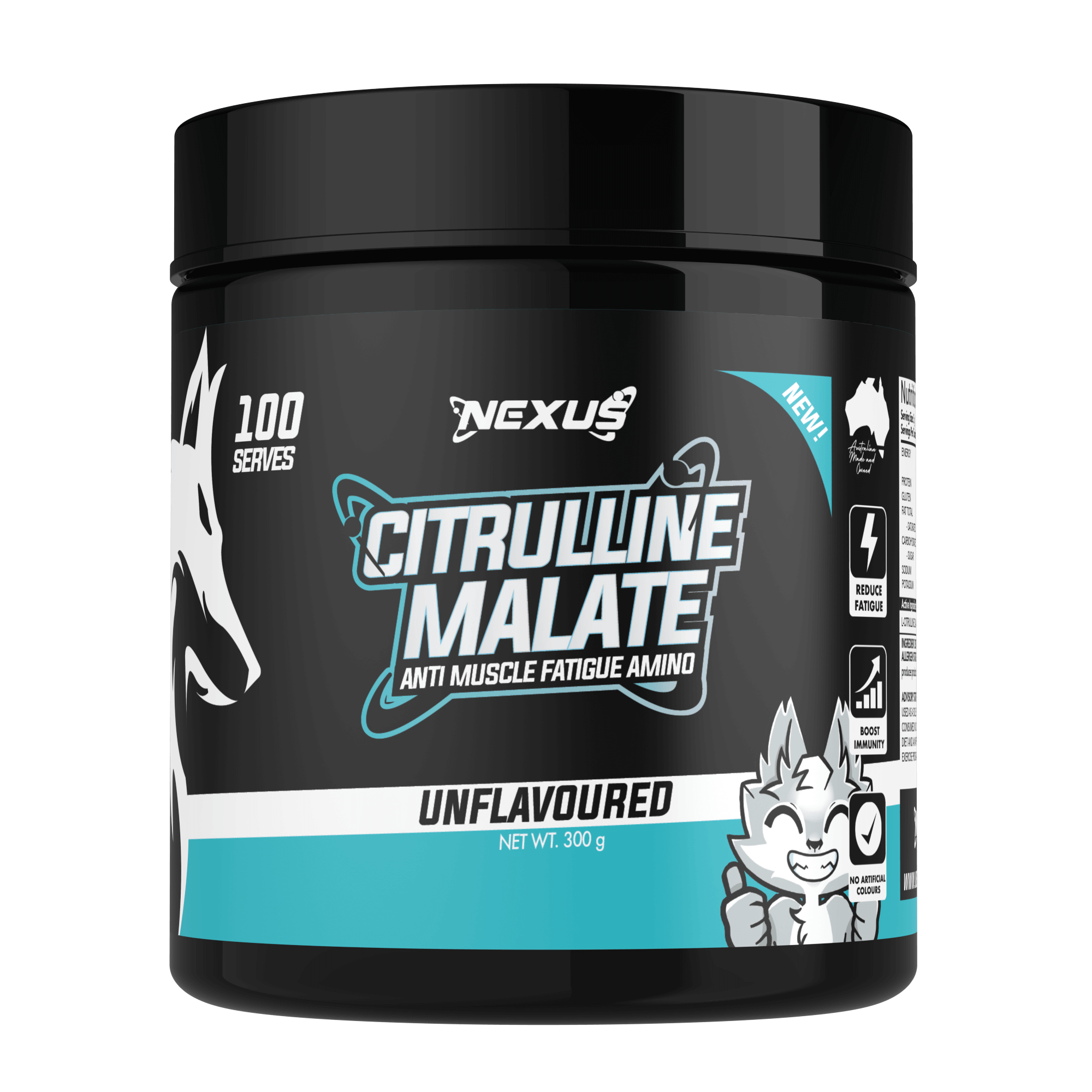 Citrulline Malate Power Boost powder in a scoop, showcasing its texture for muscle recovery benefits.