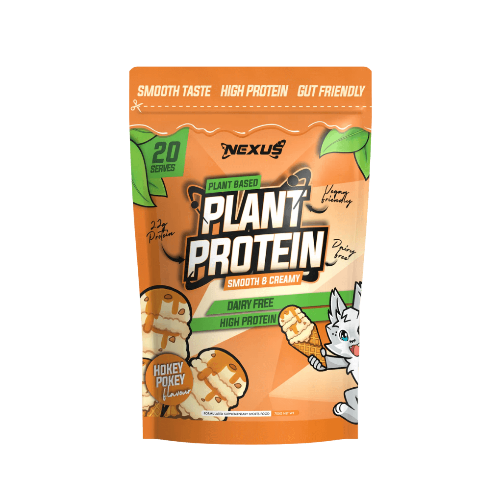 Lifestyle image of athlete mixing high protein plant powder for athletes into a smoothie
