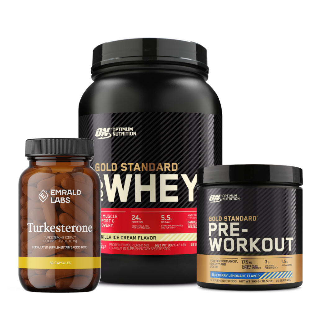 Optimum Nutrition Lean Muscle Stack showcasing protein supplements for athletes.