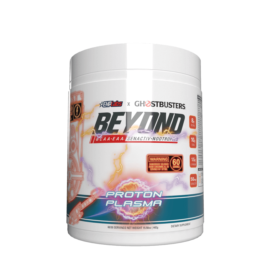 Ultimate BCAA EAA Recovery Blend in a shaker bottle showcasing its vibrant color.