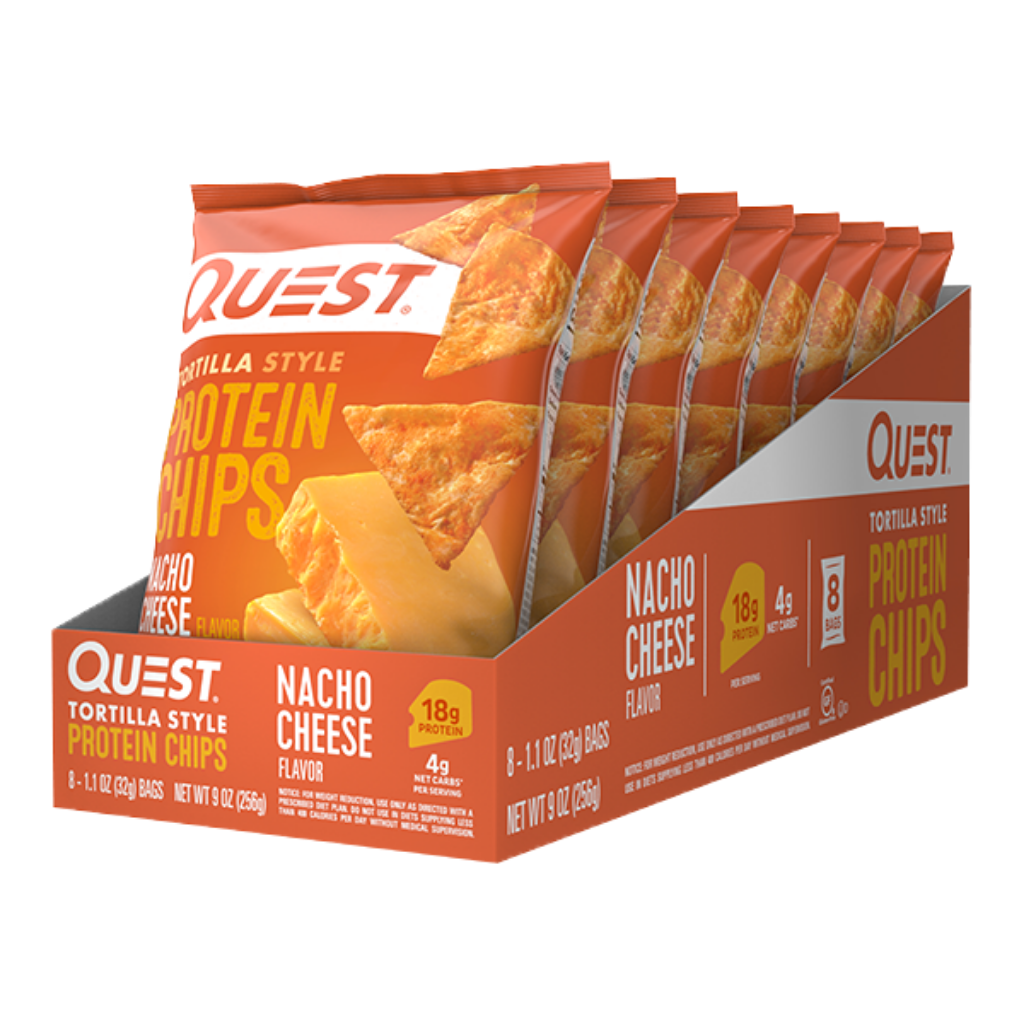 Person enjoying Quest Protein Tortilla Chips with salsa, highlighting their perfect pairing.