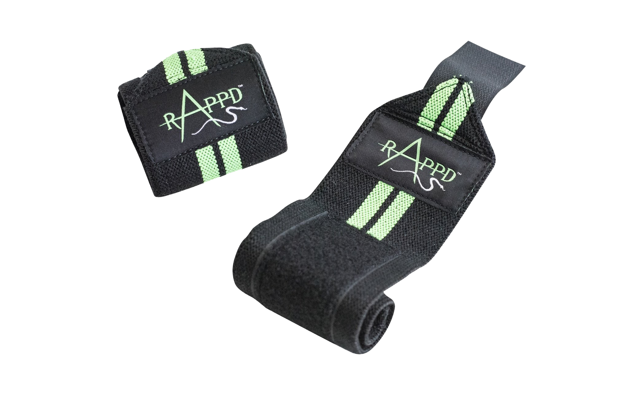 Rappd wrist wraps in action during a weightlifting workout, demonstrating their effectiveness.
