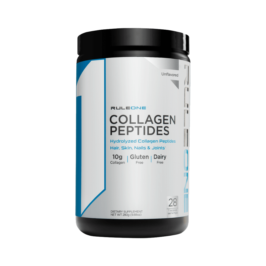 Bovine collagen powder in a glass jar, ideal for skin and hair health
