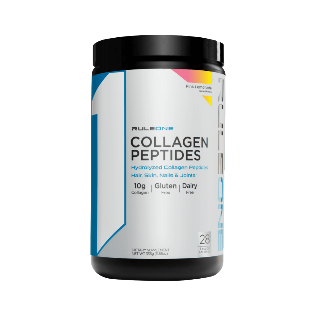 Scooping collagen peptides into a smoothie for daily wellness