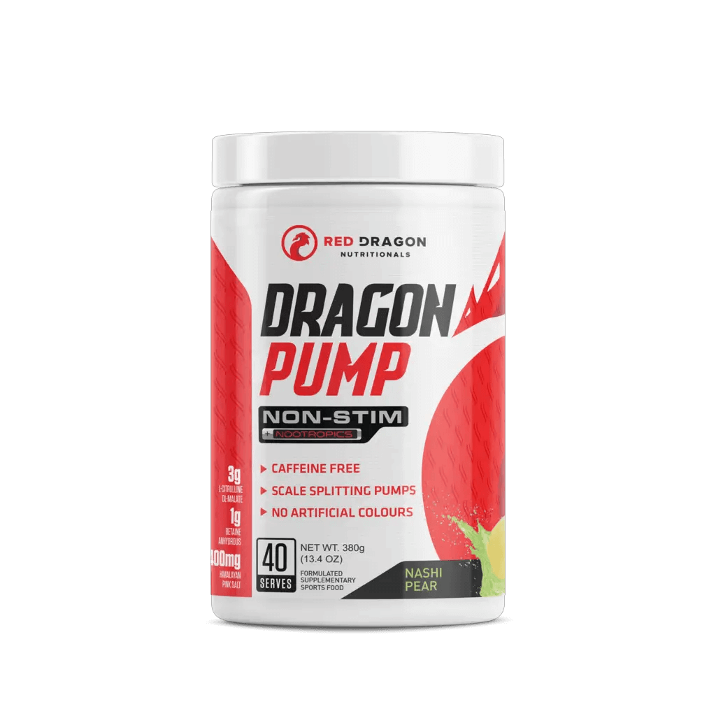 Close-up of the Caffeine-Free Muscle Pump Booster powder, highlighting the key ingredients.