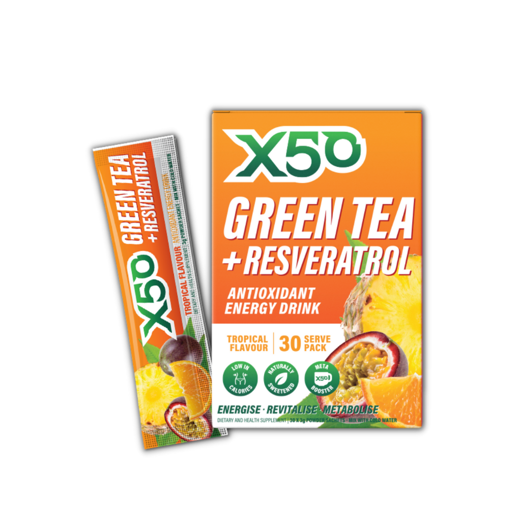 Lifestyle shot of a person enjoying Revitalizing Green Tea Energy Boost during a workout, emphasizing energy and vitality.