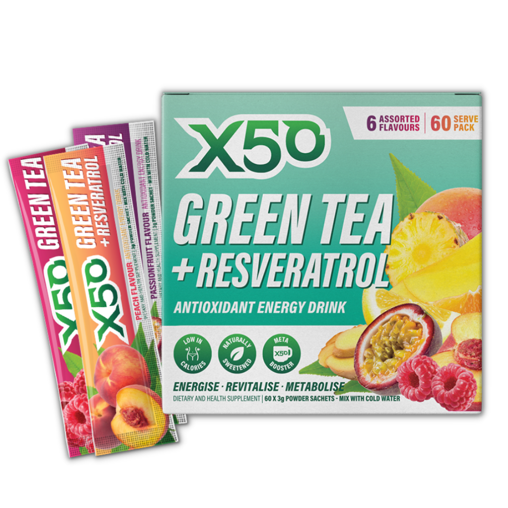 Lifestyle shot of a person enjoying Revitalizing Green Tea Energy Boost during a workout, emphasizing energy and vitality.