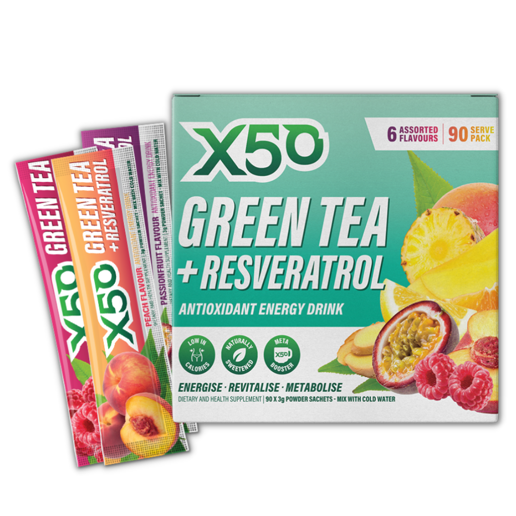 Lifestyle shot of a person enjoying Revitalizing Green Tea Energy Boost during a workout, emphasizing energy and vitality.